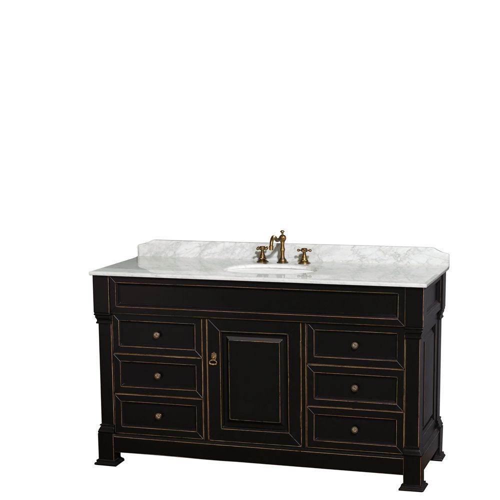 Wyndham Collection Black Bathroom Vanities With Tops | The Home Depot Canada