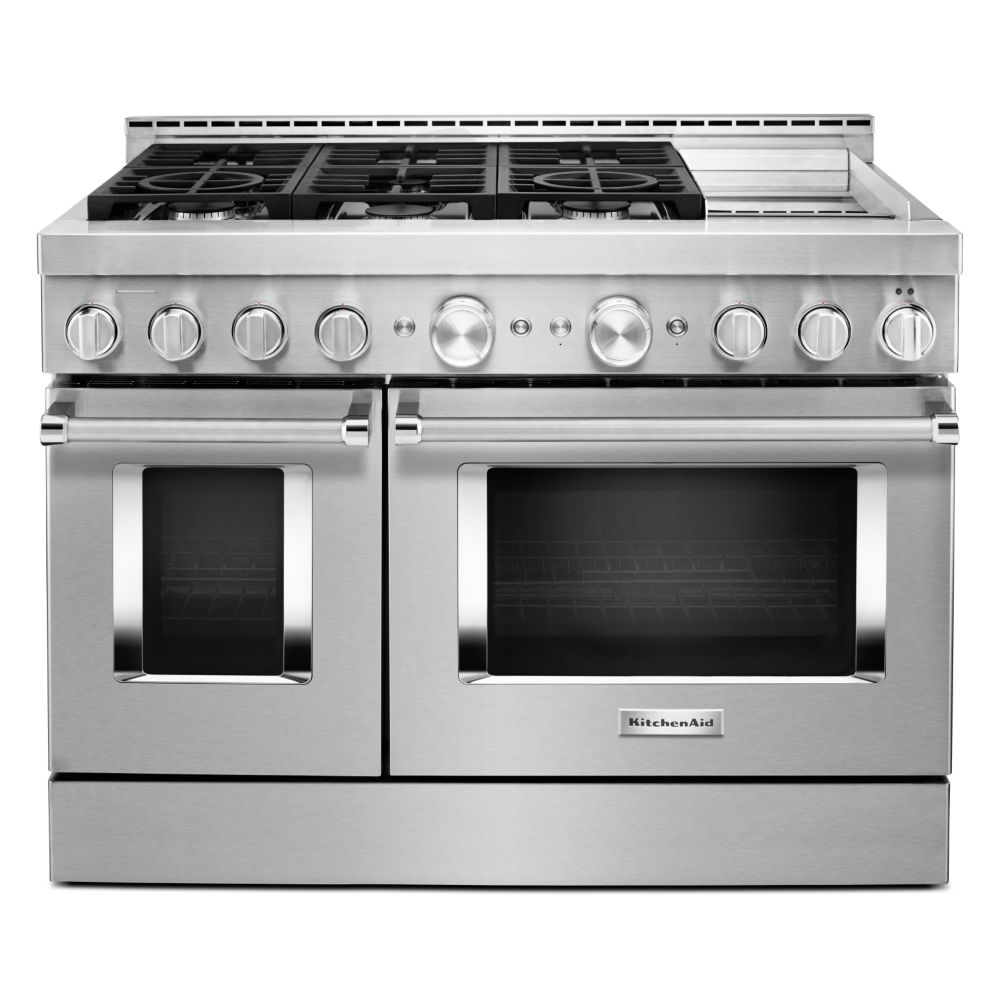 KitchenAid 48 Inch 6 3 Cu Ft Smart Double Oven Commercial Style Gas   P 1001517525 