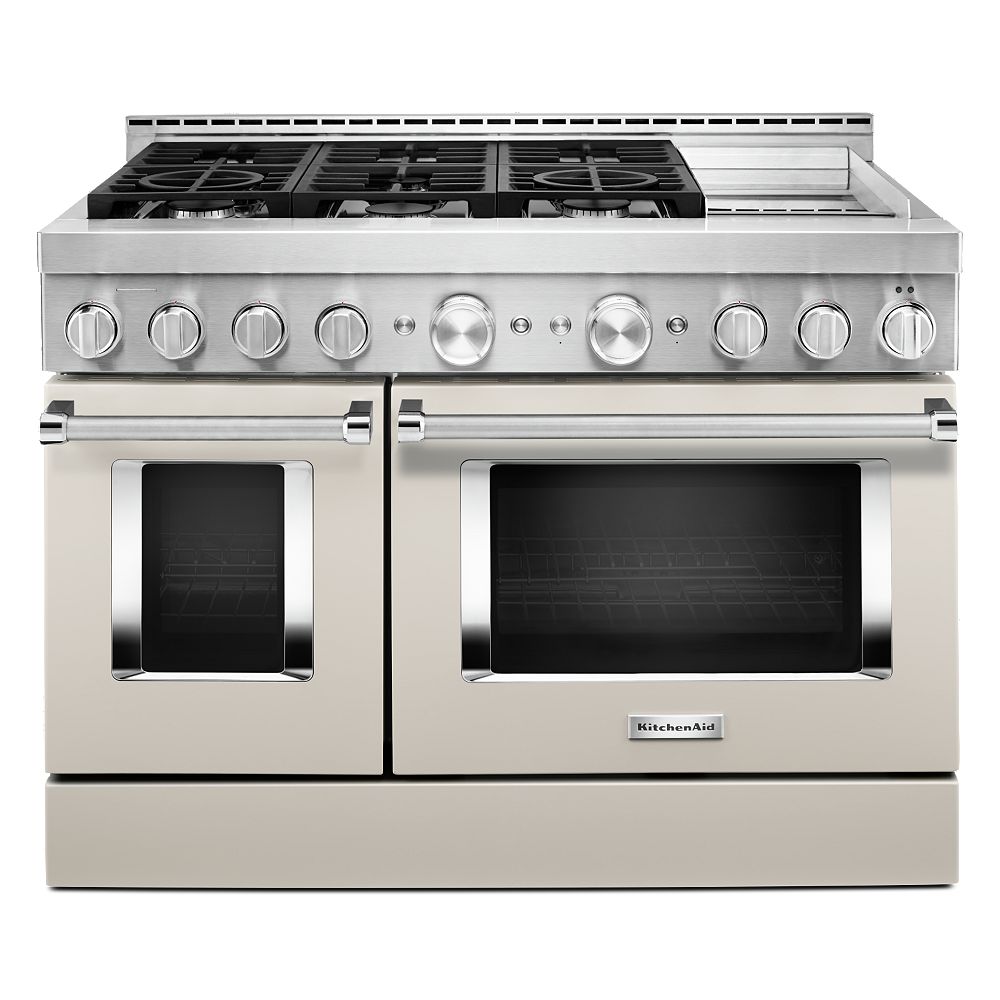 KitchenAid Cuisinière à gaz de 48 po 6,3 pi3 à double four intelligent