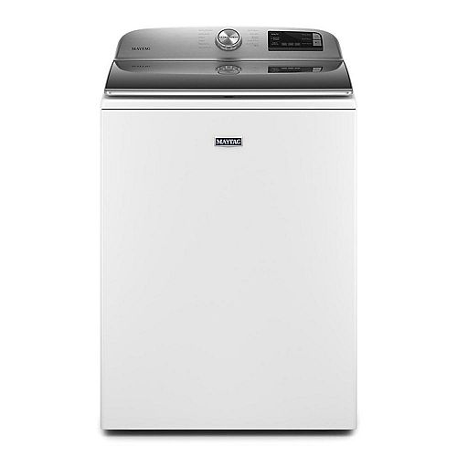 5.4 cu. ft. Smart Top Load Washer with Extra Power Button in White