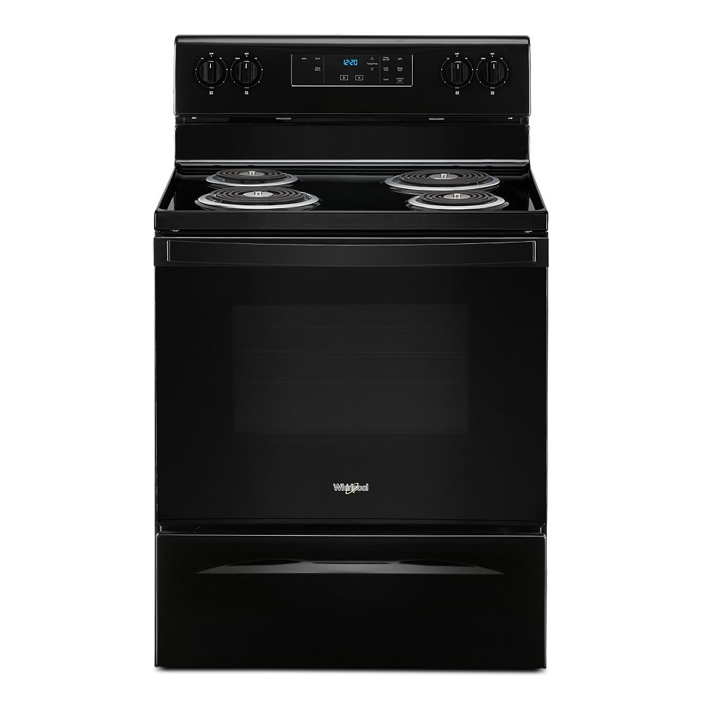 Whirlpool 4.8 cu. ft. Electric Range in Black The Home Depot Canada
