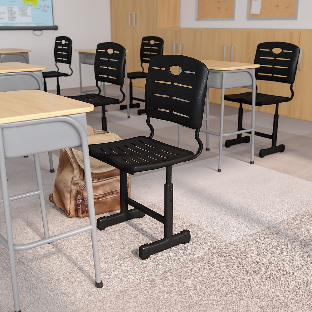 Flash Furniture Black Plastic Student Chair | The Home Depot Canada