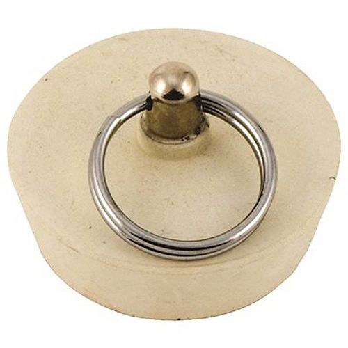 Rubber Stopper With Ring, Solid White