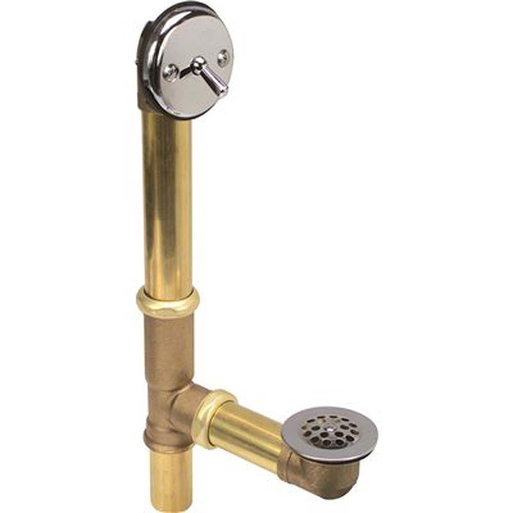 Proplus Trip Lever Waste And Overflow 20 Gauge Brass The Home Depot