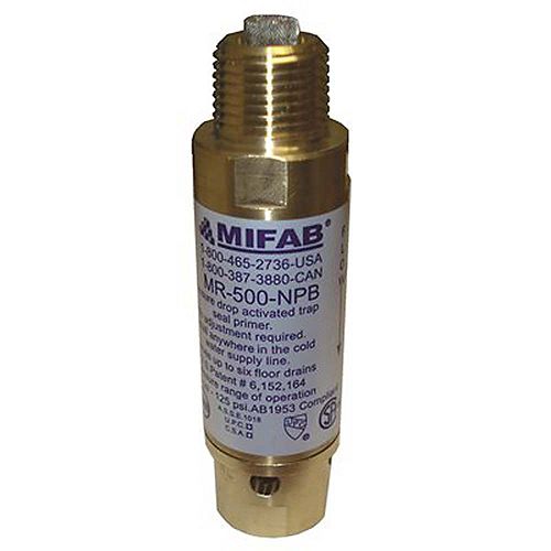 Mifab M-500 Pressure Drop Activated Trap Seal Primer For Up To 3 Floor Drain Traps, 1/2 inch Connections