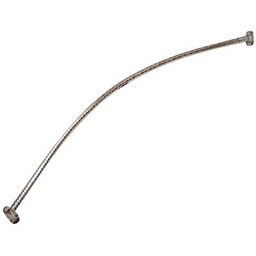 Crescent 60 inch Stainless Steel Curved Shower Rod In Polished Finish