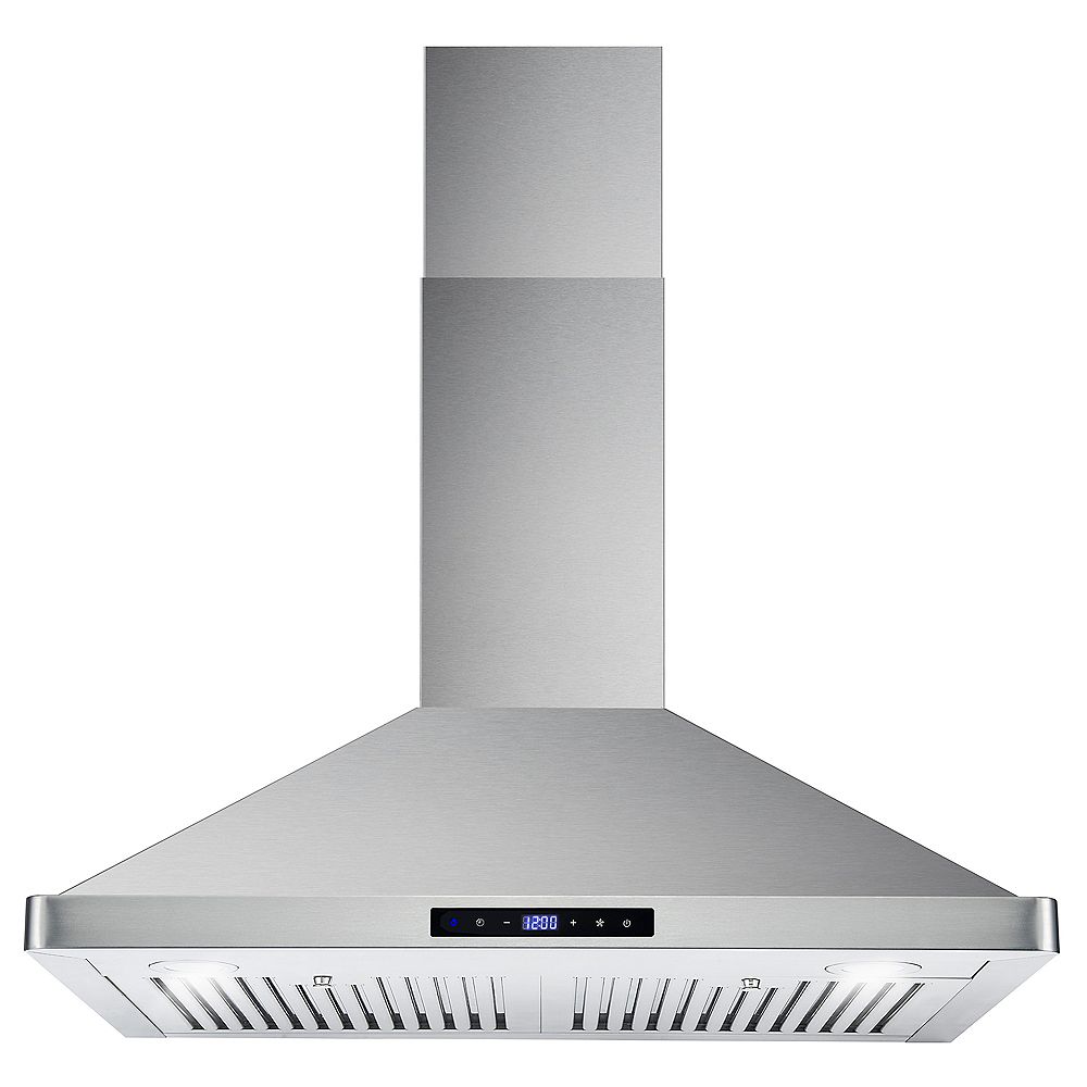 Cosmo Hotte de cuisinière à conduit de 30 po en acier inoxydable avec commandes tactiles