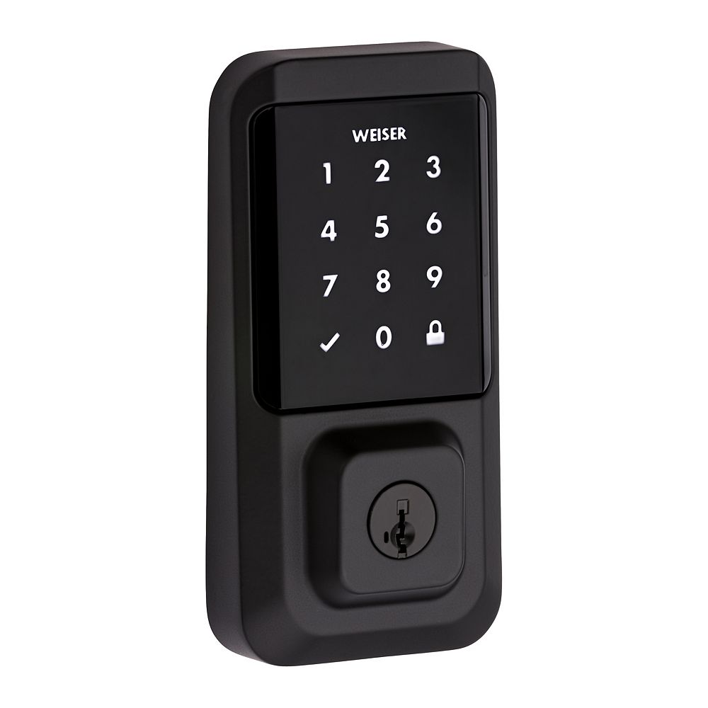 Weiser Halo Wifi Touchscreen Keyless Entry Smart Lock In Black The Home Depot Canada