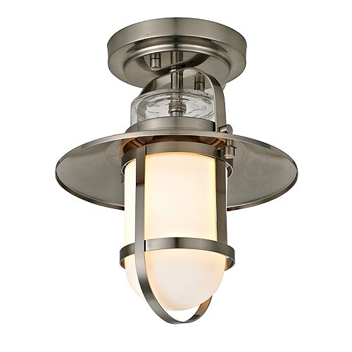 Brushed Nickel Outdoor Ceiling Lights, Nautical Outdoor Ceiling Light Fixtures