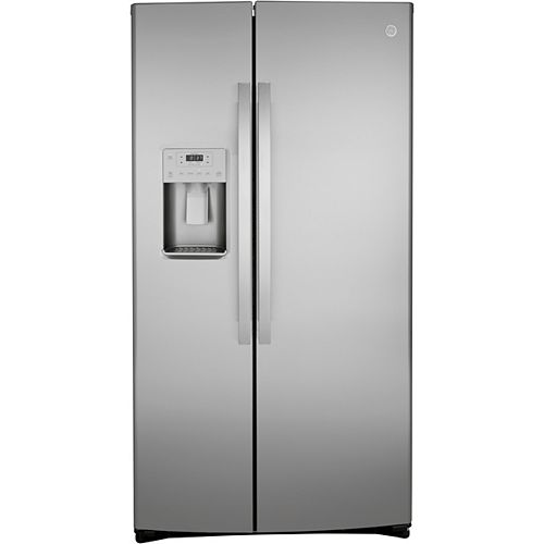 21.8 cu. ft. Side by Side Refrigerator Fingerprint Resistant in Stainless Steel Counter Depth