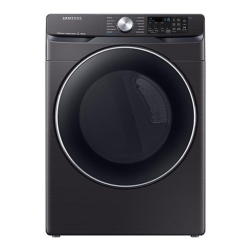 7.5 cu. ft. Electric Dryer with Steam and Wi-Fi in Black Stainless Steel