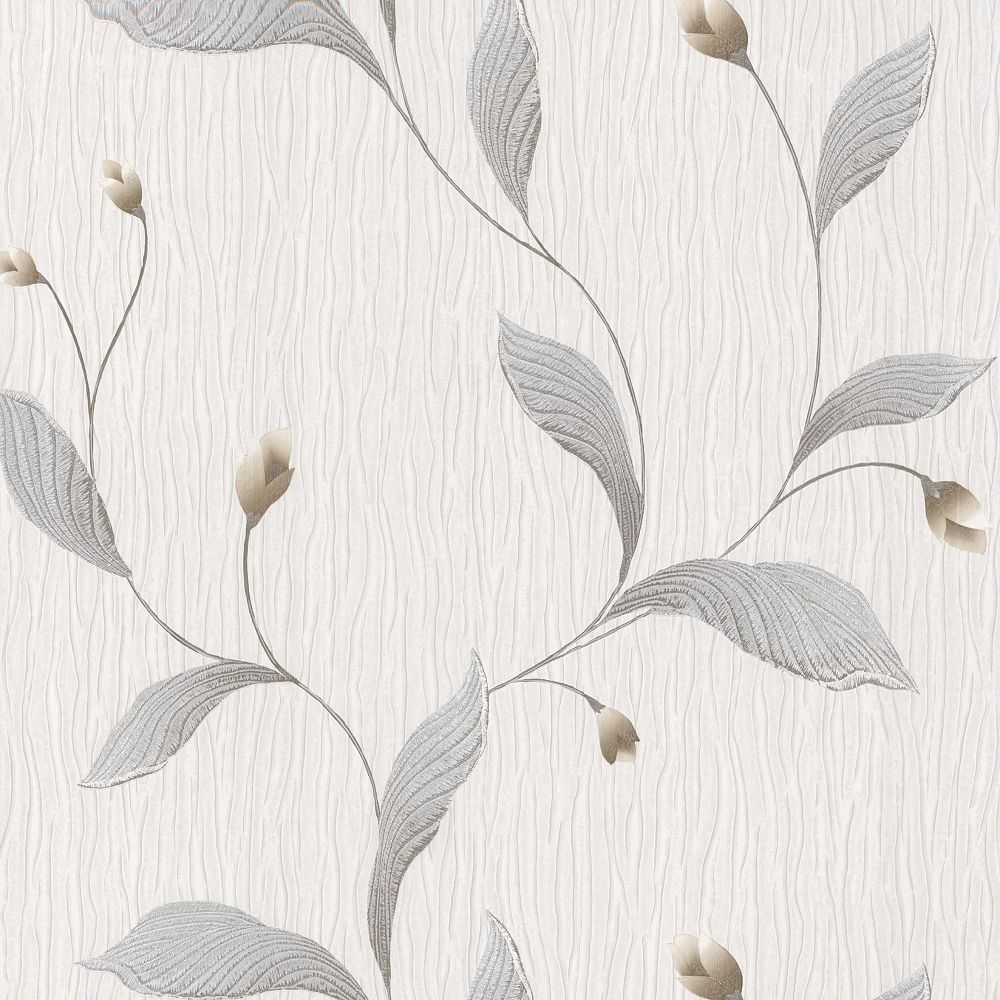Brewster Home Fashions Nephi Silver Leaf Texture Wallpaper The Home Depot Canada