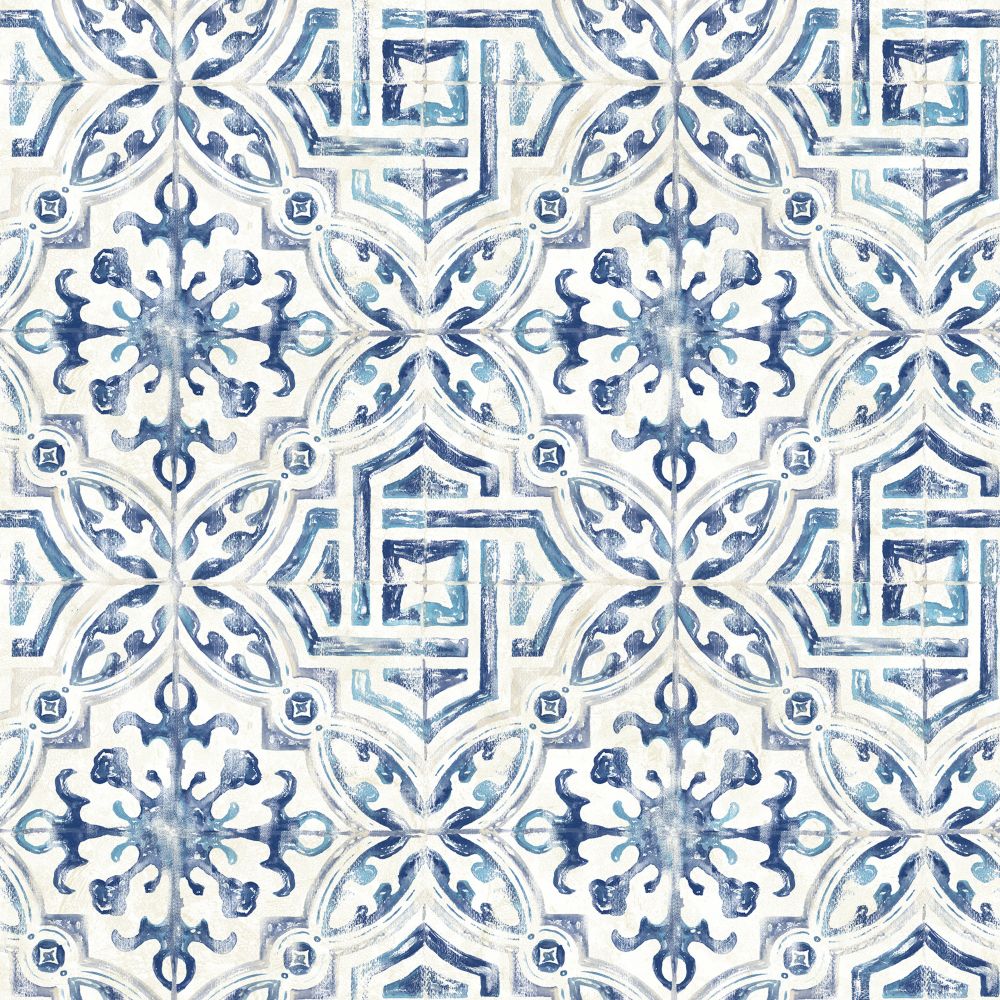 Brewster Home Fashions Sonoma Navy Spanish Tile Wallpaper The Home   P 1001519715 