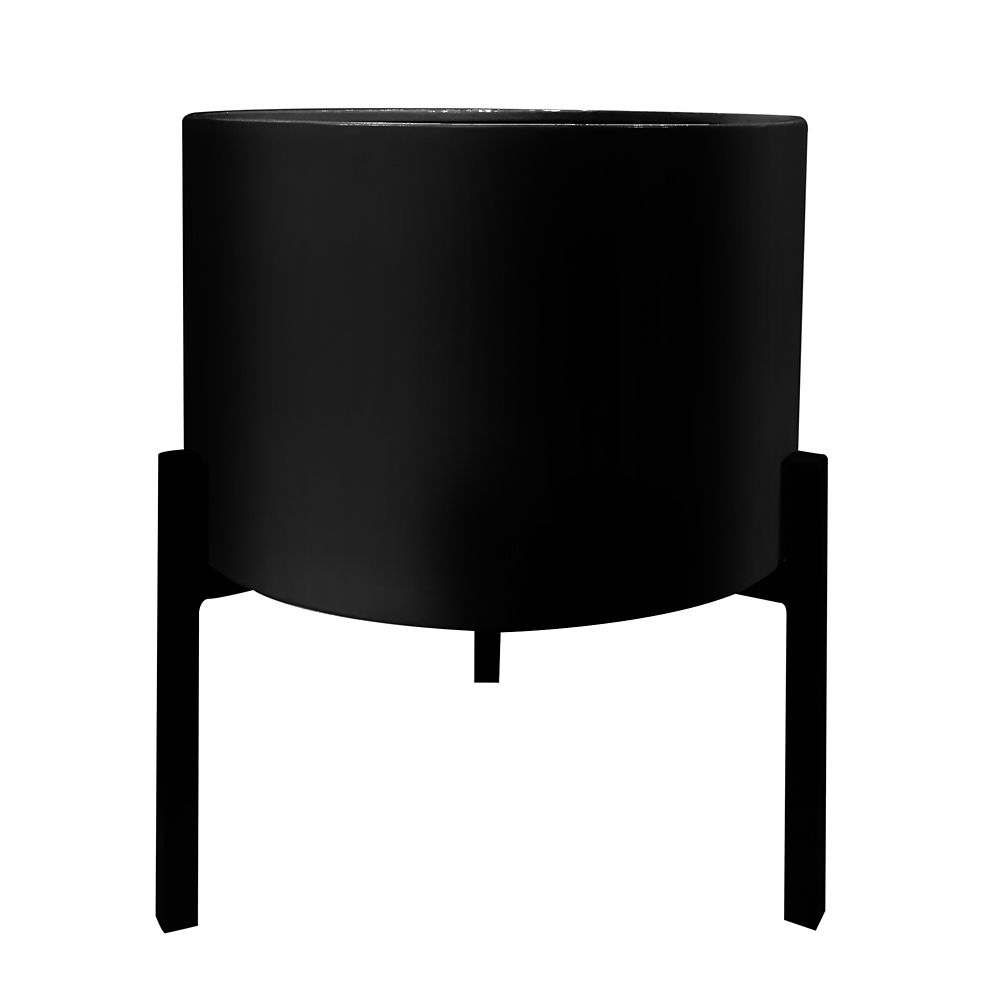 14.6-inch H Black Metal Planter Stand 