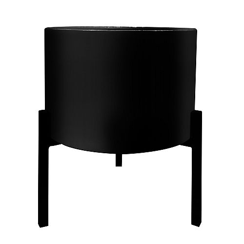 12.6-inch W x 14.6-inch H Black Metal Planter Stand