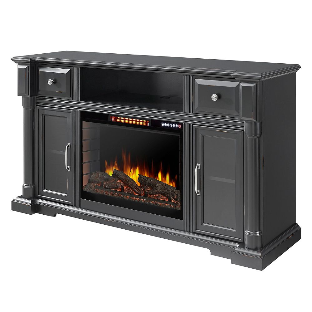 Pleasant Hearth Vermont 60 Media Electric Fireplace With Bluetooth Aged Black Finish The Home Depot Canada Pleasant Hearth Vermont 60 Media, Tabletop Electric Fireplace Canada