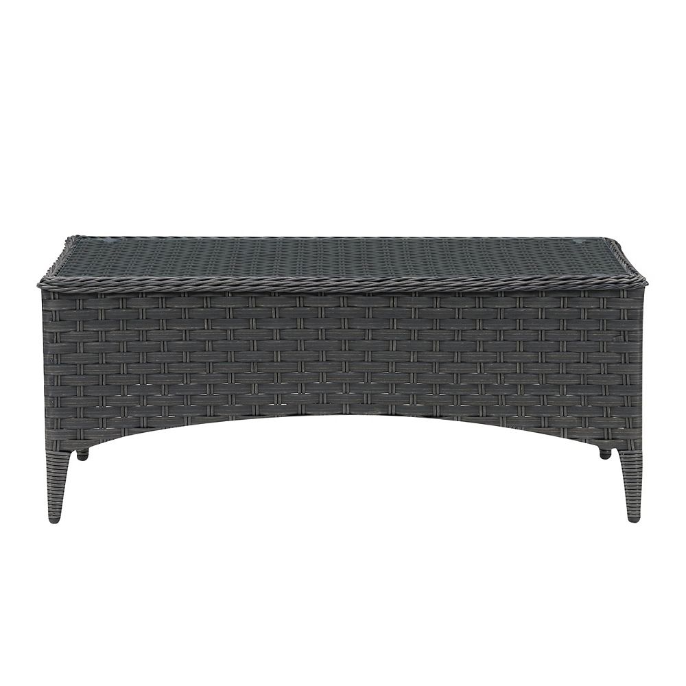 Corliving CorLiving Rattan Wicker Rectangle Patio Coffee ...