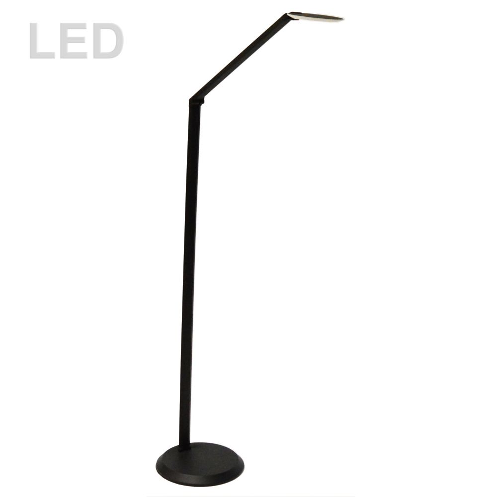 Dainolite 10W LED Floor Lamp Satin Black Finish The Home Depot Canada