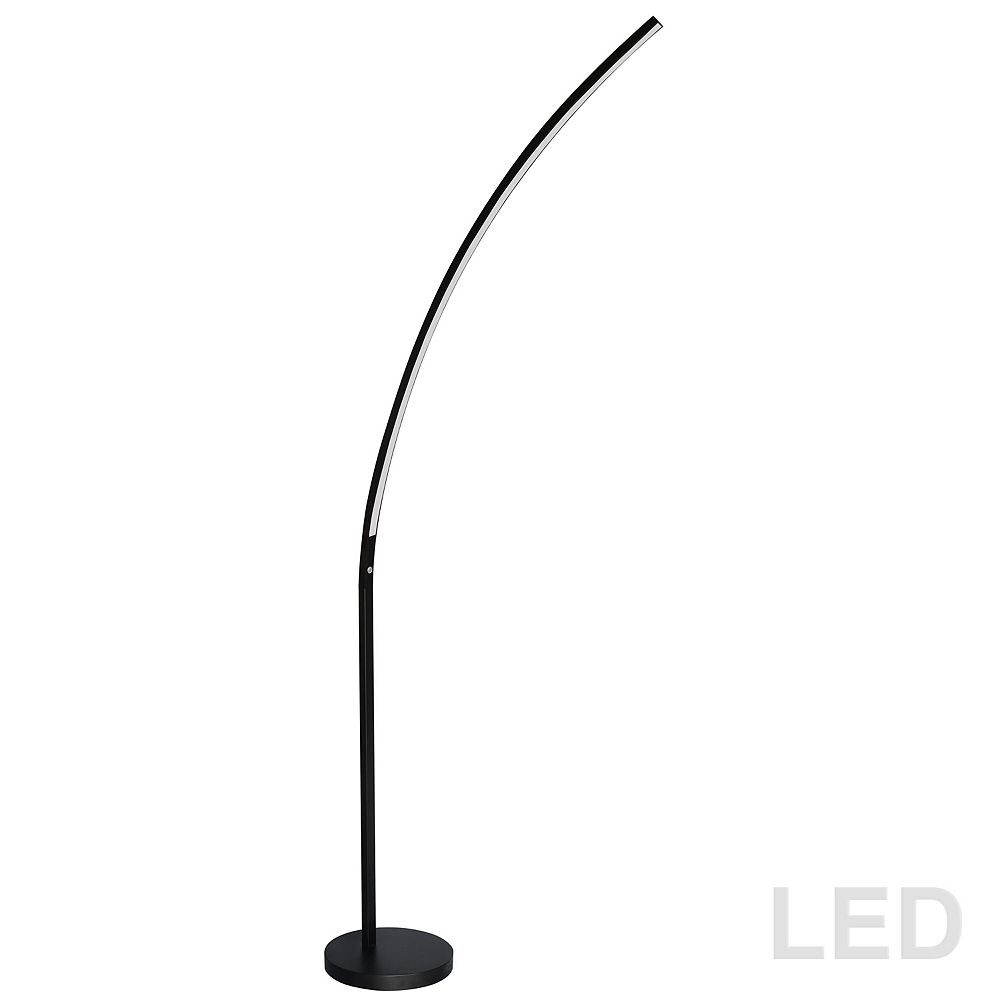 Dainolite 22w Led Floor Lamp Matte Black Finish The Home Depot Canada