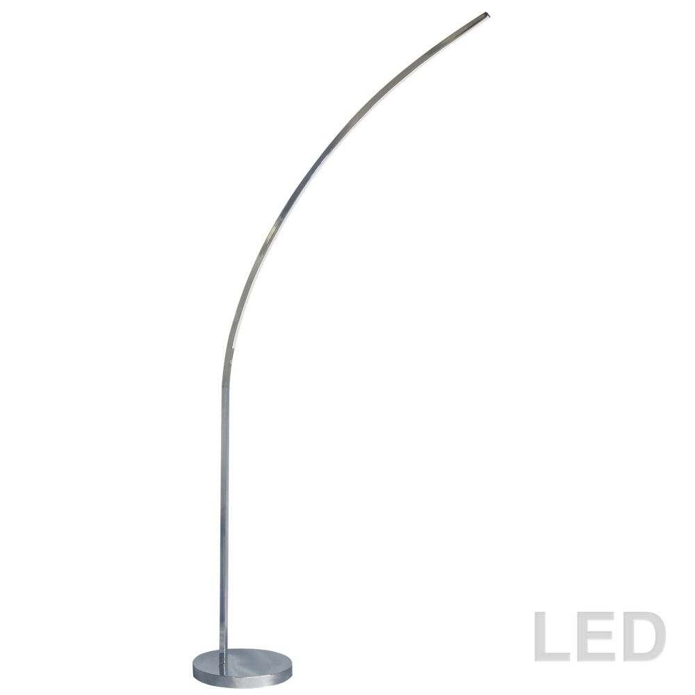 Dainolite 22W LED Floor Lamp Polished Chrome Finish The Home Depot Canada