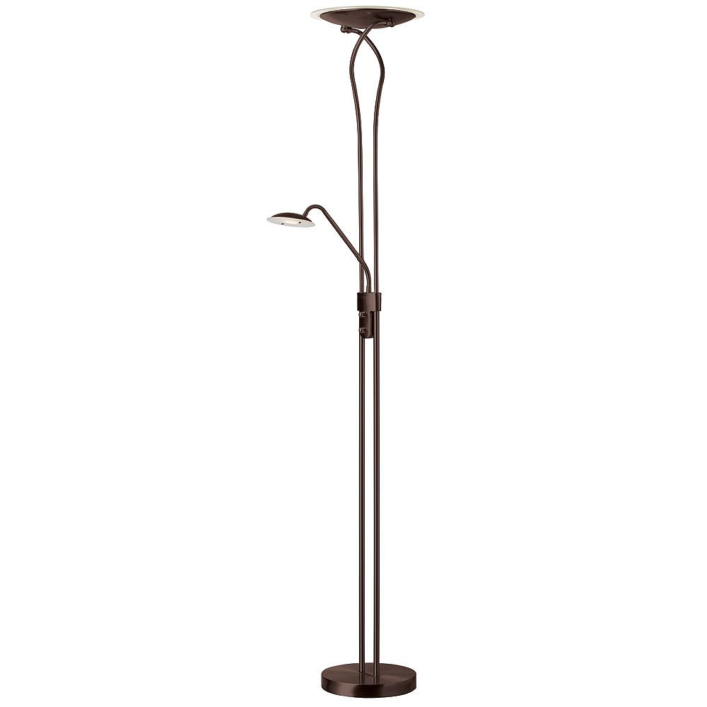 Dainolite 71 Inch Oil Brushed Bronze Finish Led Mother And Son Floor Lamp The Home Depot Canada
