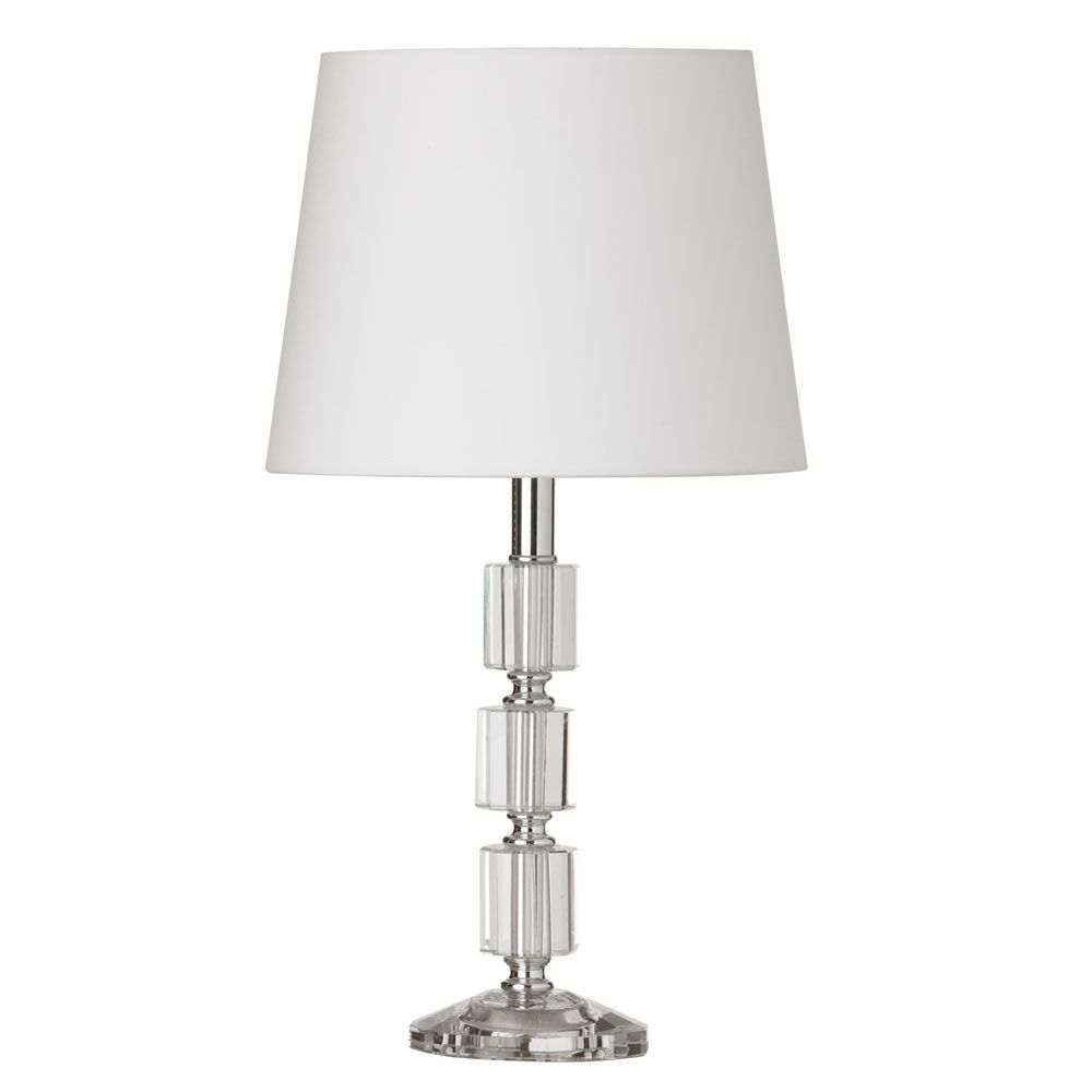 white crystal table lamp