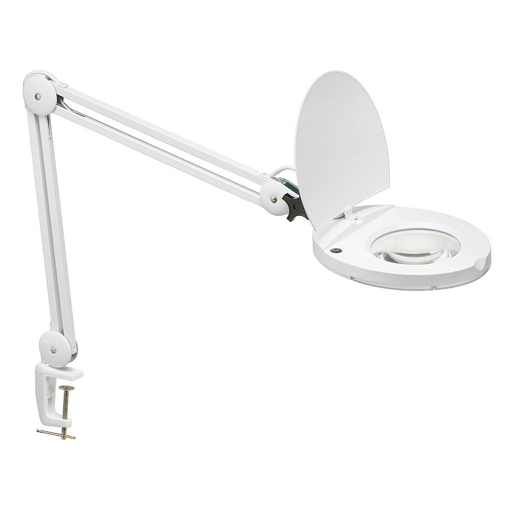 Dainolite 8w Led Magnifier Lamp White The Home Depot Canada Dainolite 8w Led Magnifier Lamp White, Desk Lamp With Magnifier Canada