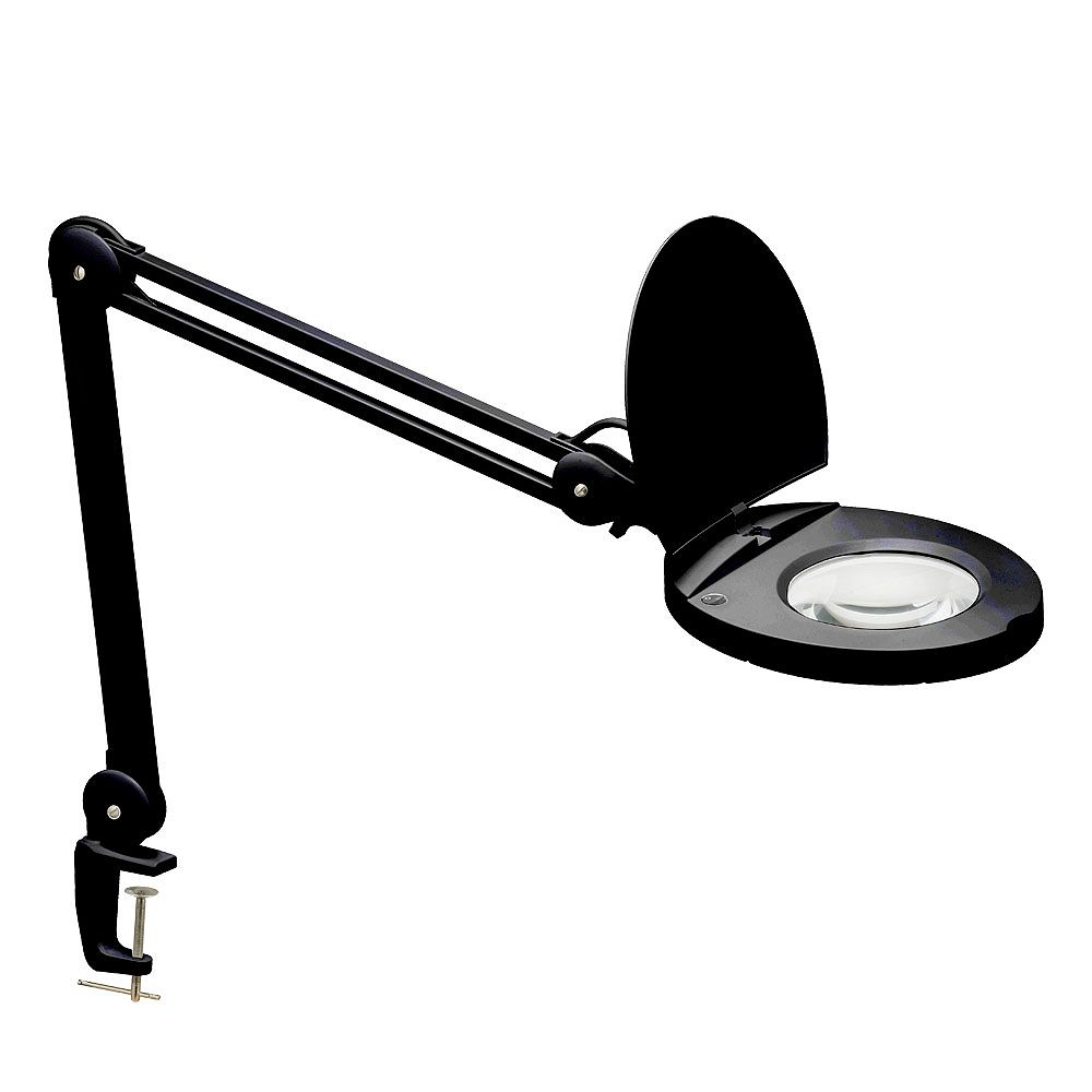 Dainolite 8w Led Magnifier Lamp Black Finish The Home Depot Canada Dainolite 8w Led Magnifier Lamp Black, Desk Lamp With Magnifier Canada