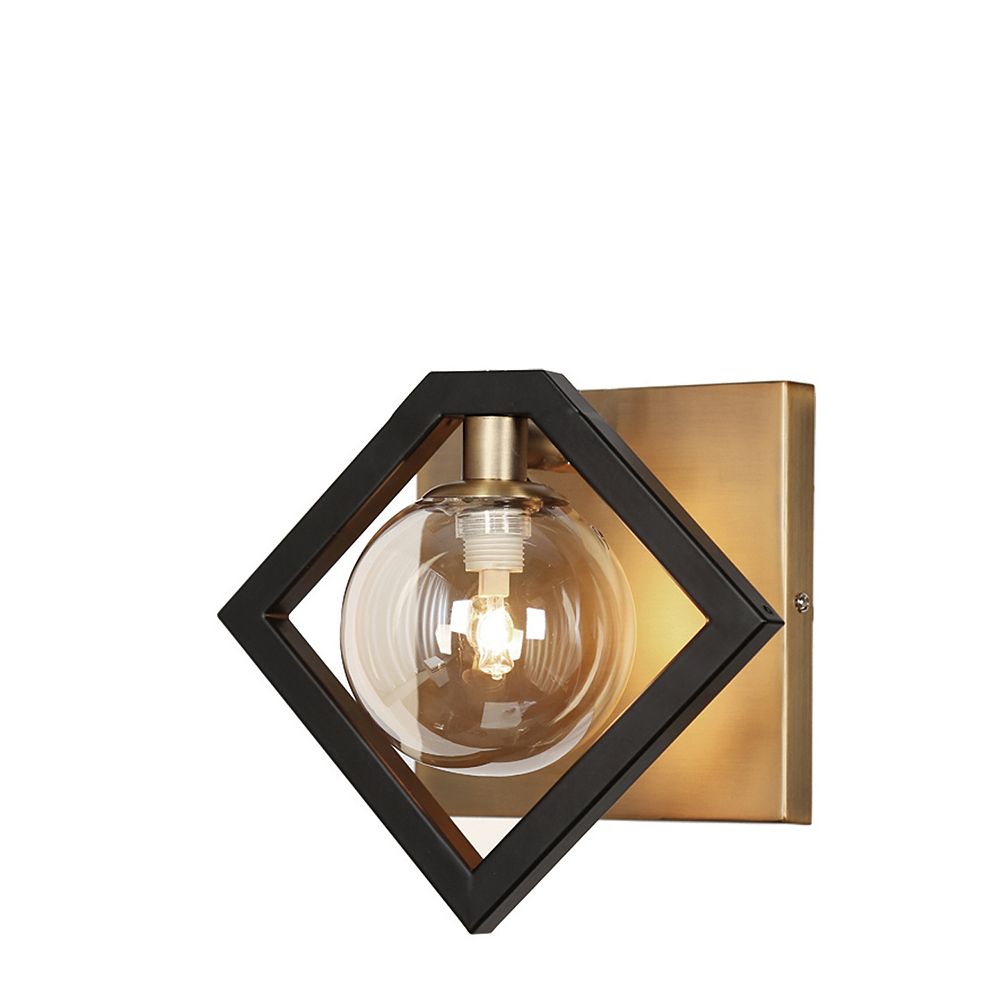 Download Dainolite 1 Light Wall Sconce, Matte Black & Vintage ... Yellowimages Mockups