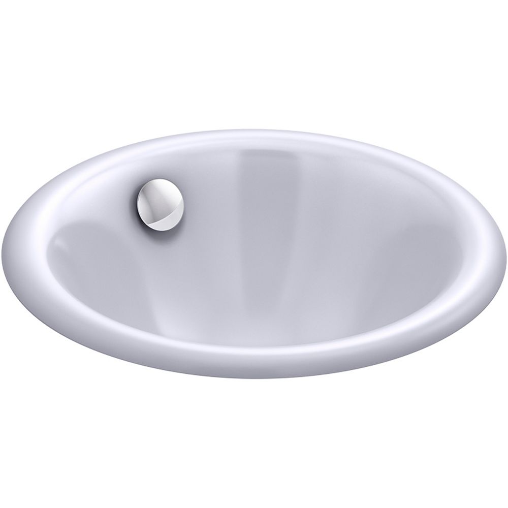 Kohler Iron Plains Round Drop In Under Mount Bathroom Sink In Lavender Grey The Home Depot Canada