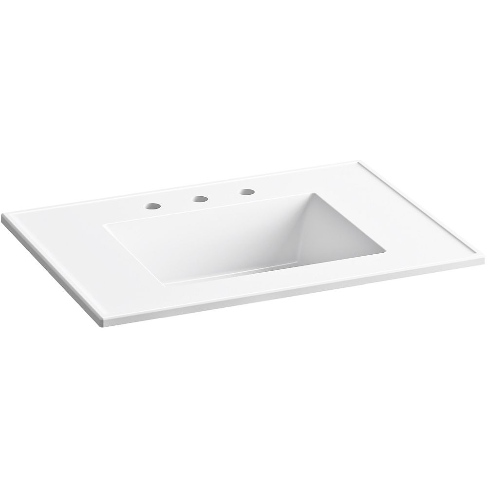 KOHLER Ceramic/Impressions 31 inch Rectangular VanityTop Bathroom Sink