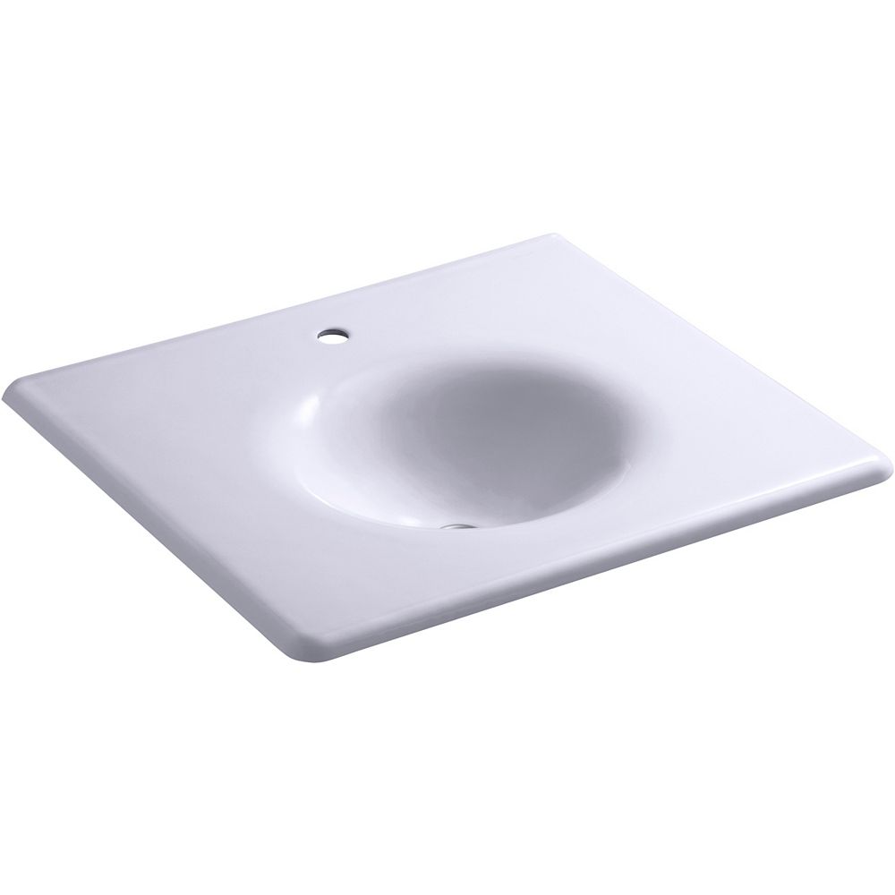 KOHLER Iron/Impressions 25inch VanityTop Bathroom Sink with Single