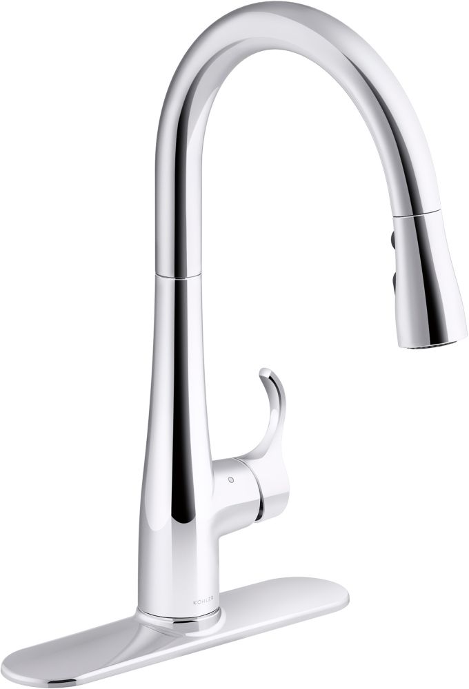 KOHLER Simplice Touchless Pull Down Kitchen Sink Faucet In Polished   P 1001522120 