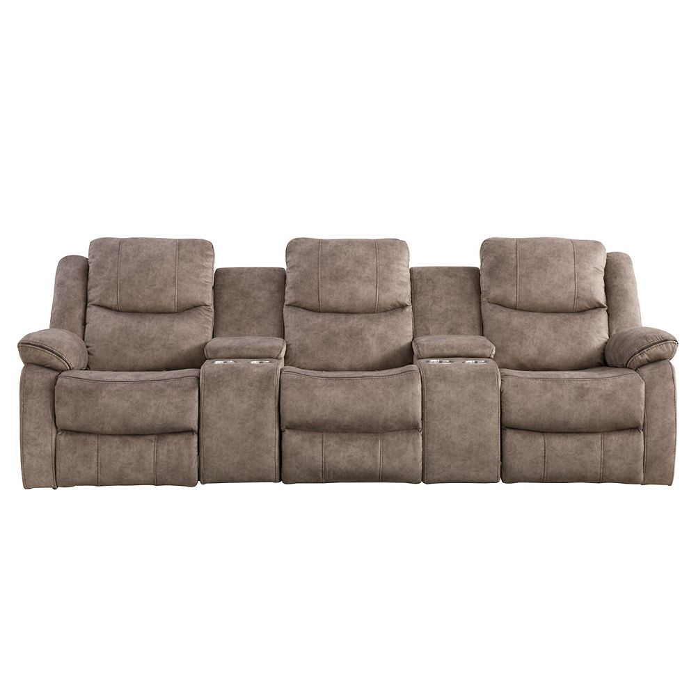 Corliving LRB321Z3 5pc Modular Reclining Home TheaterStyle Sofa