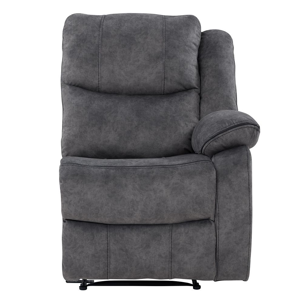 Corliving LRB331B Right Modular Recliner Chair for Sofa Sectional