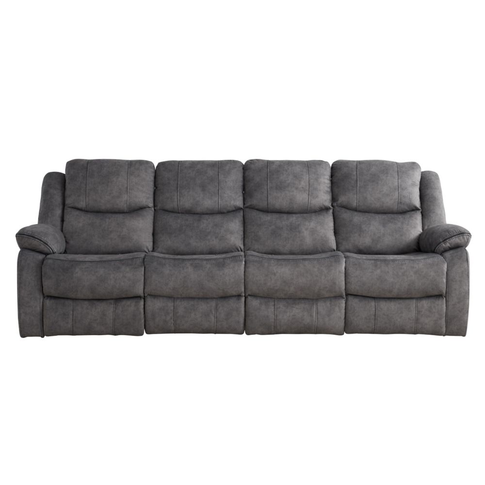 Corliving LRB331Z4 4pc Extended Modular Reclining Sofa, Dark Grey