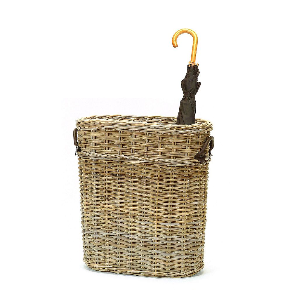 Wicker Bay Rattan Umbrella Basket The Home Depot Canada