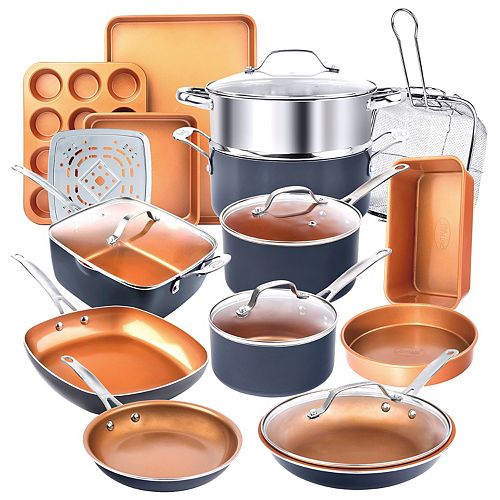 20 Piece Non Stick Ti Ceramic Cookware and Bakeware Set