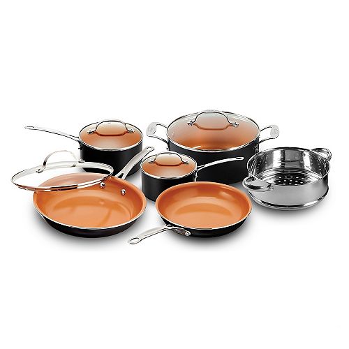 10 Piece Non Stick Ti Ceramic Round Cookware Set with Lids