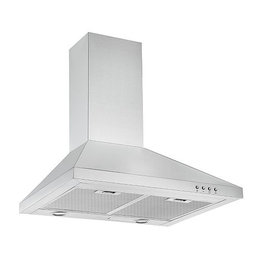 Ancona WPP424 24-inch 450 CFM Convertible Wall-Mount Range Hood in Stainless Steel