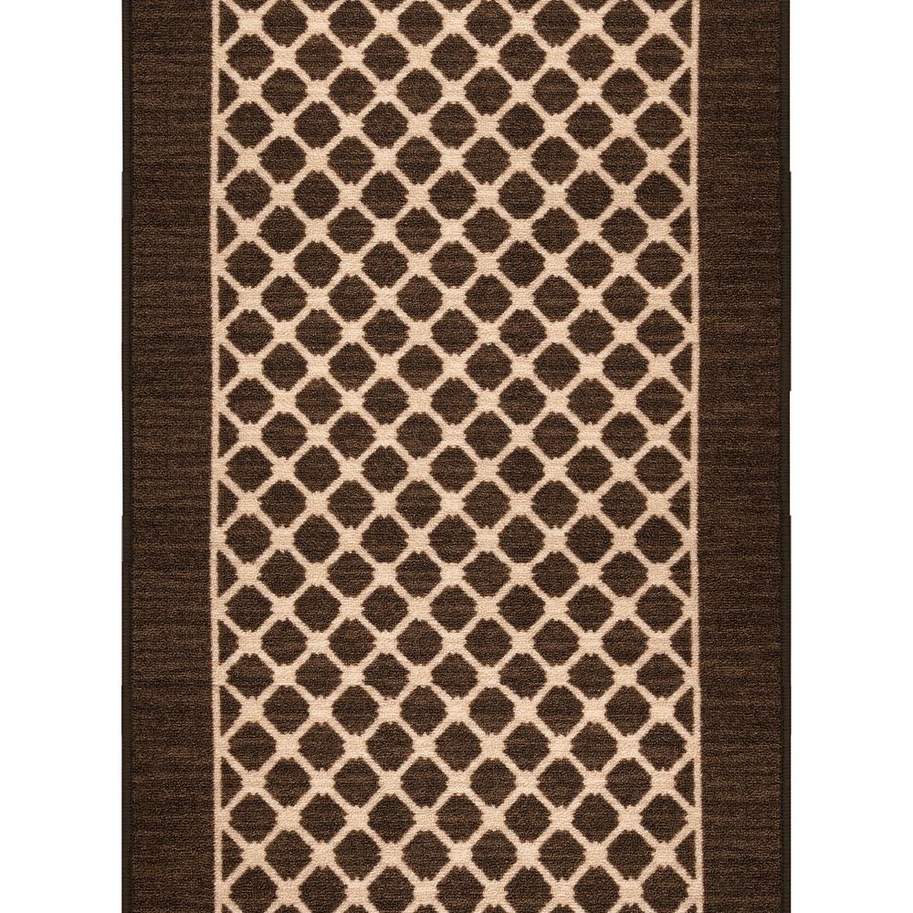 Multy Home Malvern Taupe 26inch x Custom Length Decorative Runner