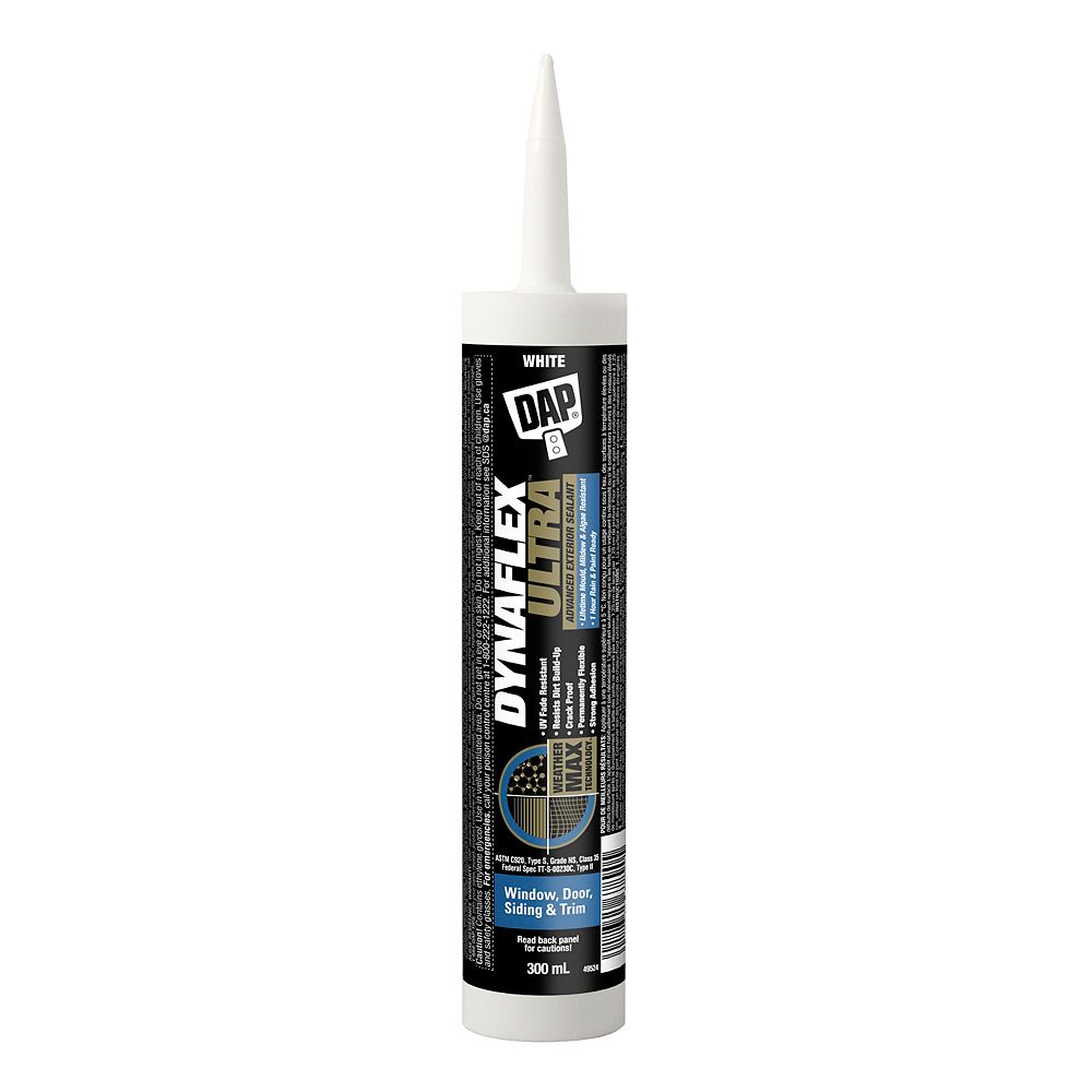 DAP DYNAFLEX ULTRA Advanced Exterior Sealant White The Home Depot Canada