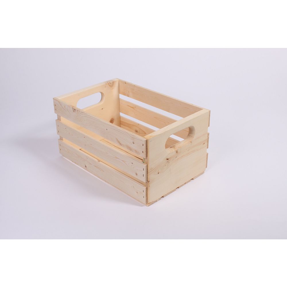Adwood Manufacturing Ltd 16 inch solid pine wood crate The Home Depot