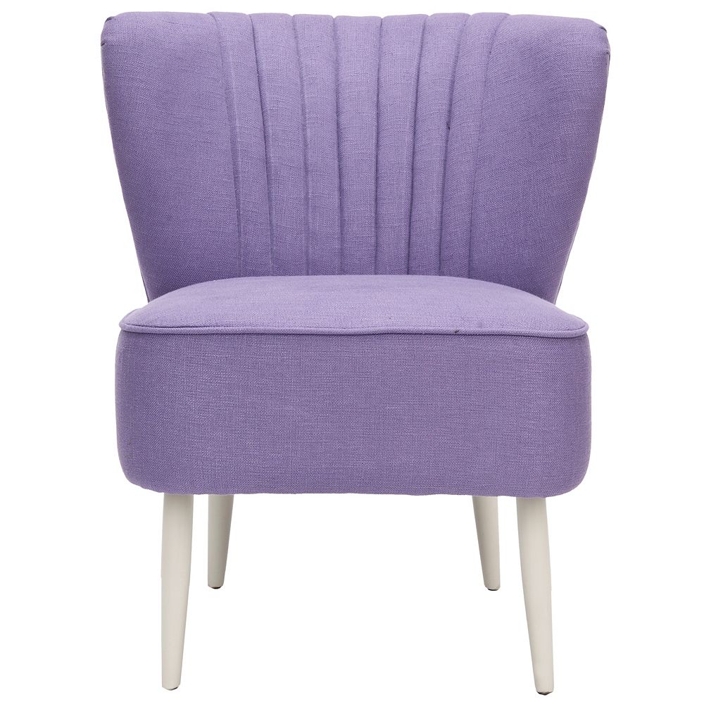 Safavieh Morgan Viscose Cotton Accent Chair In Lavender Off White The Home Depot Canada