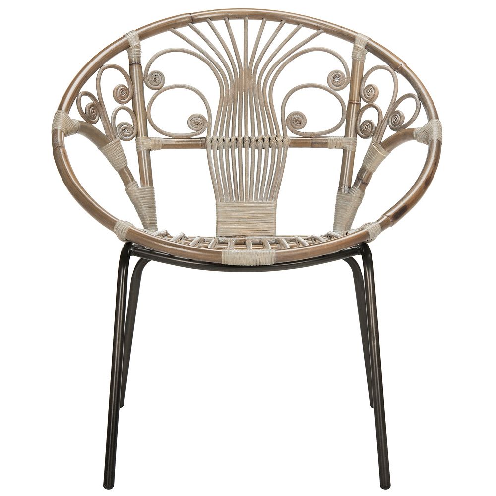 Safavieh Carlson Accent Chair in Gray/White Wash | The ...