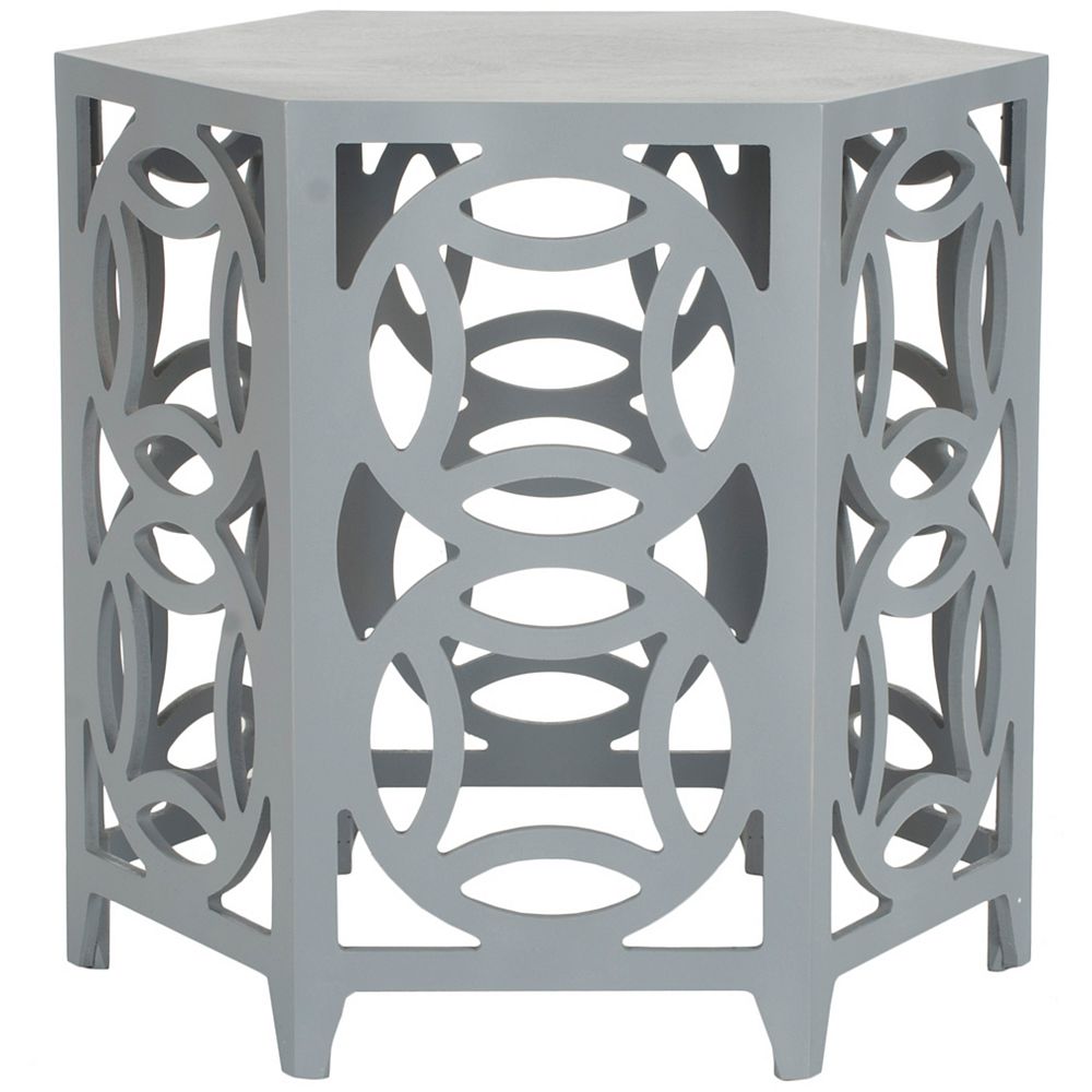 Safavieh Natanya Side Table In Pearl Blue Gray The Home Depot Canada