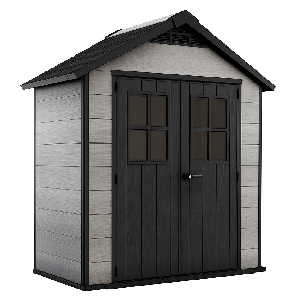 keter oakland 754 weather-resistant shed the home depot