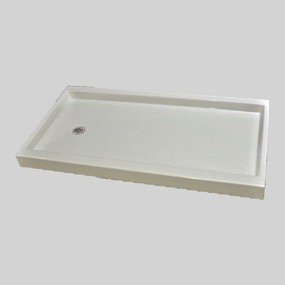 The Marble Factory 60 x 32 Single Threshold shower base with left hand