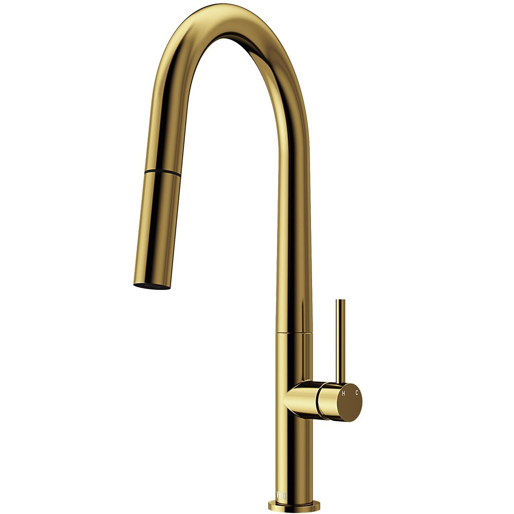 VIGO Greenwich Single Handle Pull Down Sprayer Kitchen Faucet In Matte   P 1001525223 