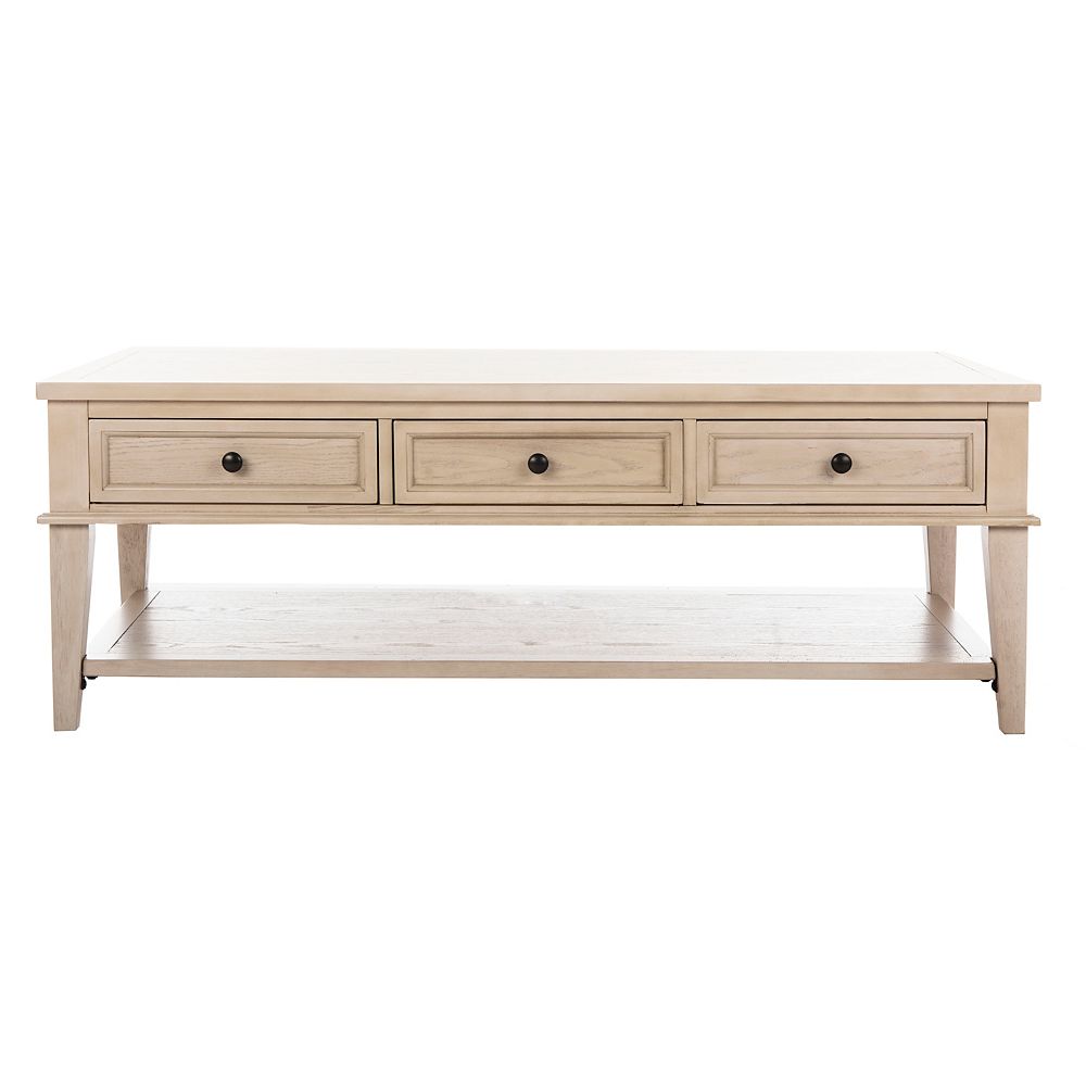 Safavieh Manelin White Washed Coffee Table The Home Depot Canada